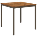 vidaXL Stół do kolacji w ogrodzie Naturalny i kawowy 80 x 80,5 x 75 cm