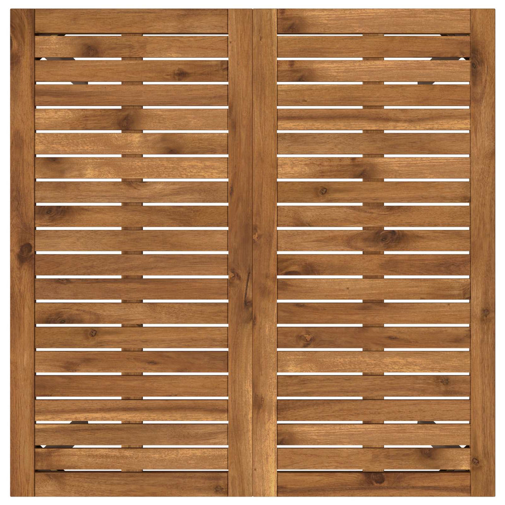 vidaXL Stół do kolacji w ogrodzie Naturalny i kawowy 80 x 80,5 x 75 cm
