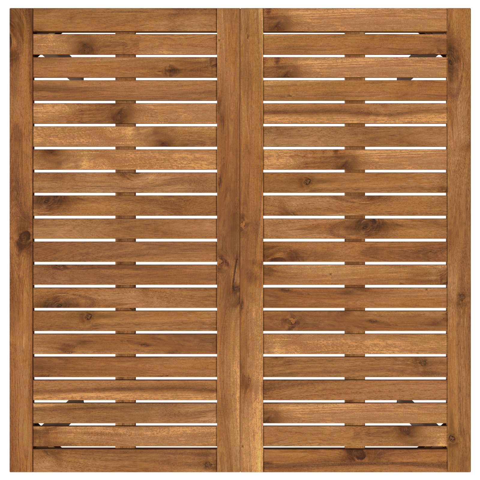 vidaXL Stół do kolacji w ogrodzie Naturalny i kawowy 80 x 80,5 x 75 cm