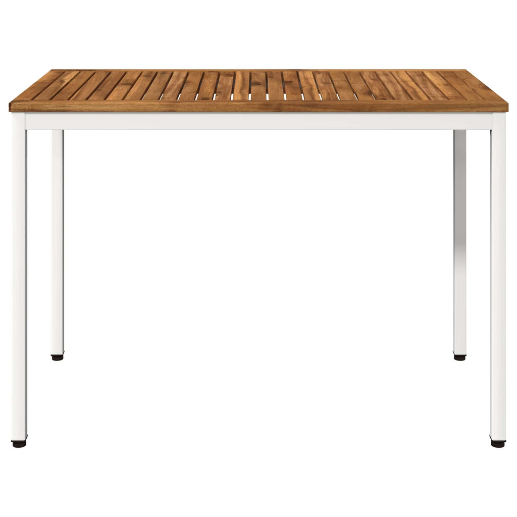 vidaXL Stół do kolacji w ogrodzie Naturalne i białe 108,5 x 55 x 75 cm