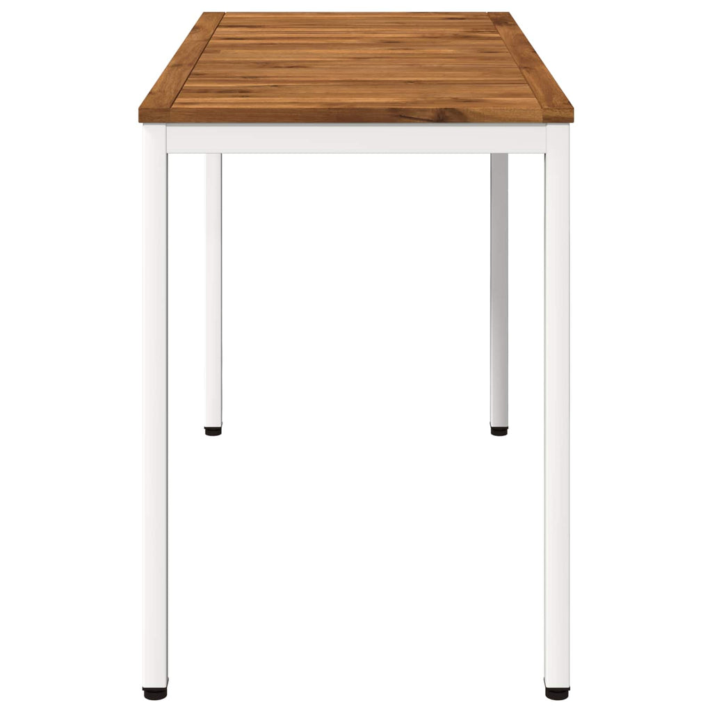 vidaXL Stół do kolacji w ogrodzie Naturalne i białe 108,5 x 55 x 75 cm