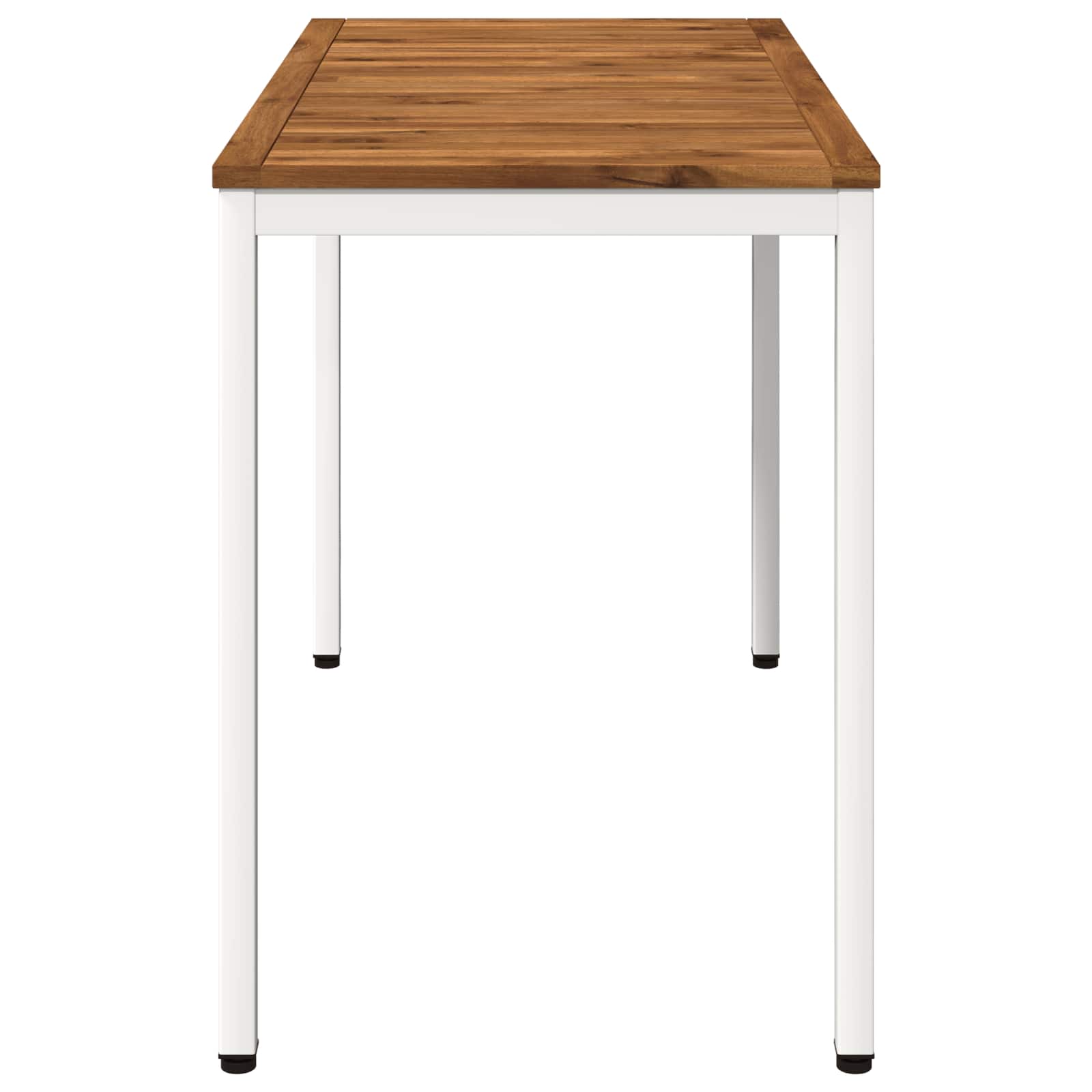 vidaXL Stół do kolacji w ogrodzie Naturalne i białe 108,5 x 55 x 75 cm