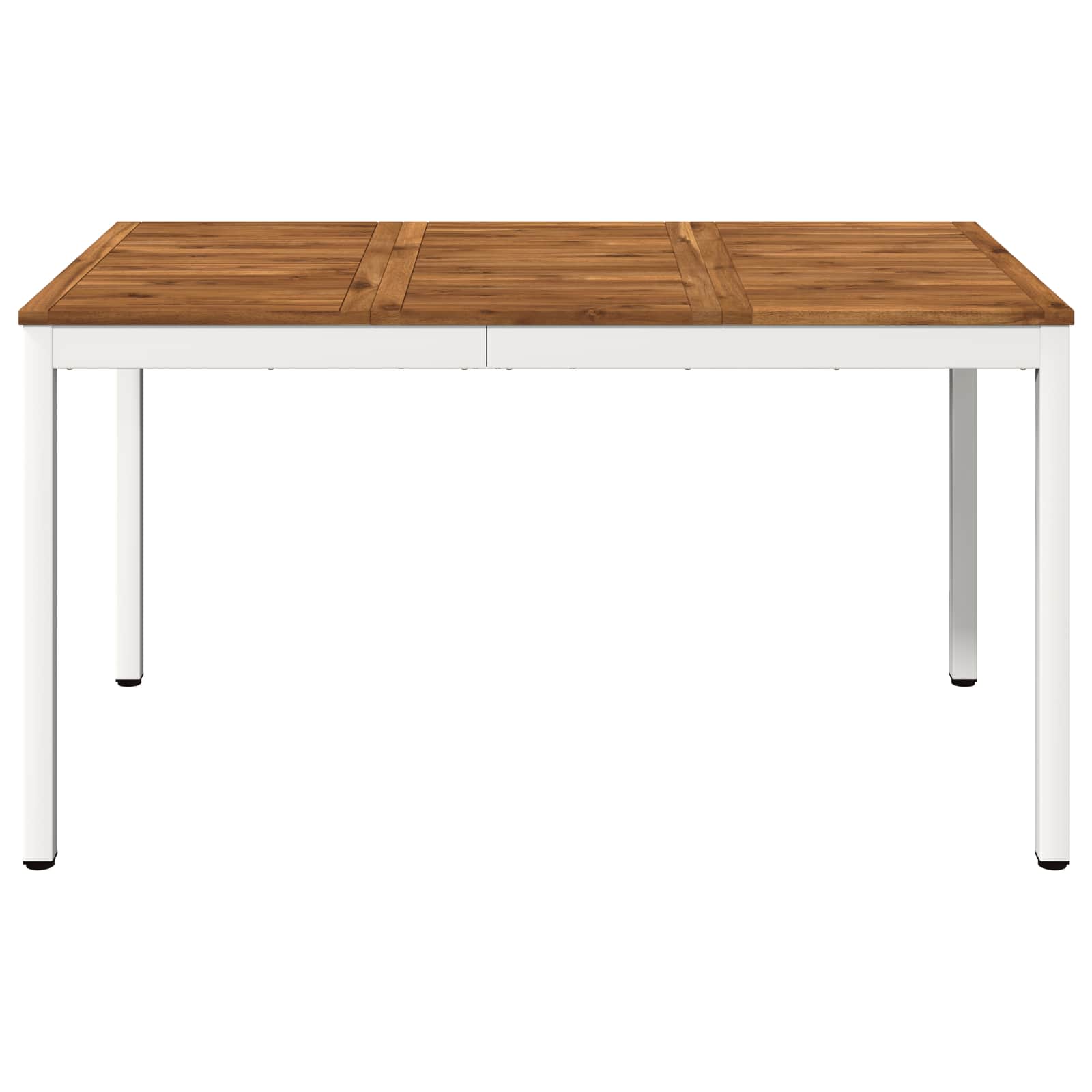 vidaXL Stół do kolacji w ogrodzie Naturalne i białe 141 x 80,5 x 75 cm