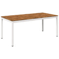 vidaXL Stół do kolacji w ogrodzie Naturalne i białe 147 x 88,5 x 75 cm