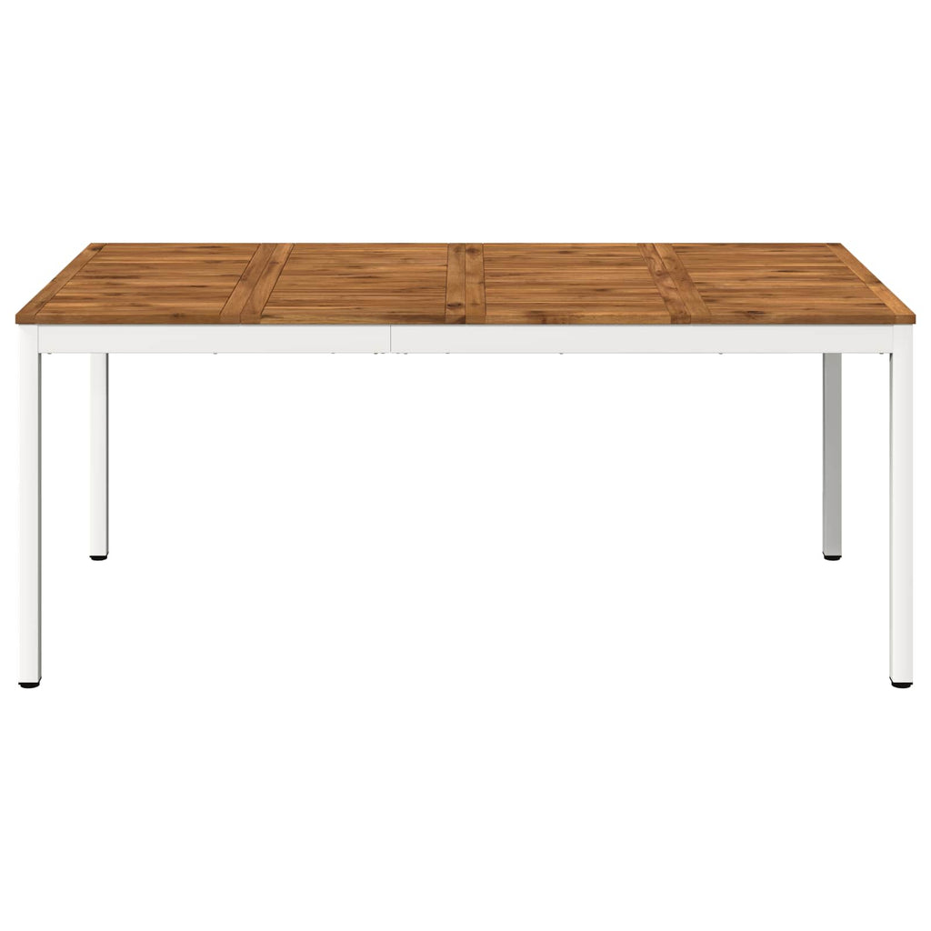 vidaXL Stół do kolacji w ogrodzie Naturalne i białe 147 x 88,5 x 75 cm