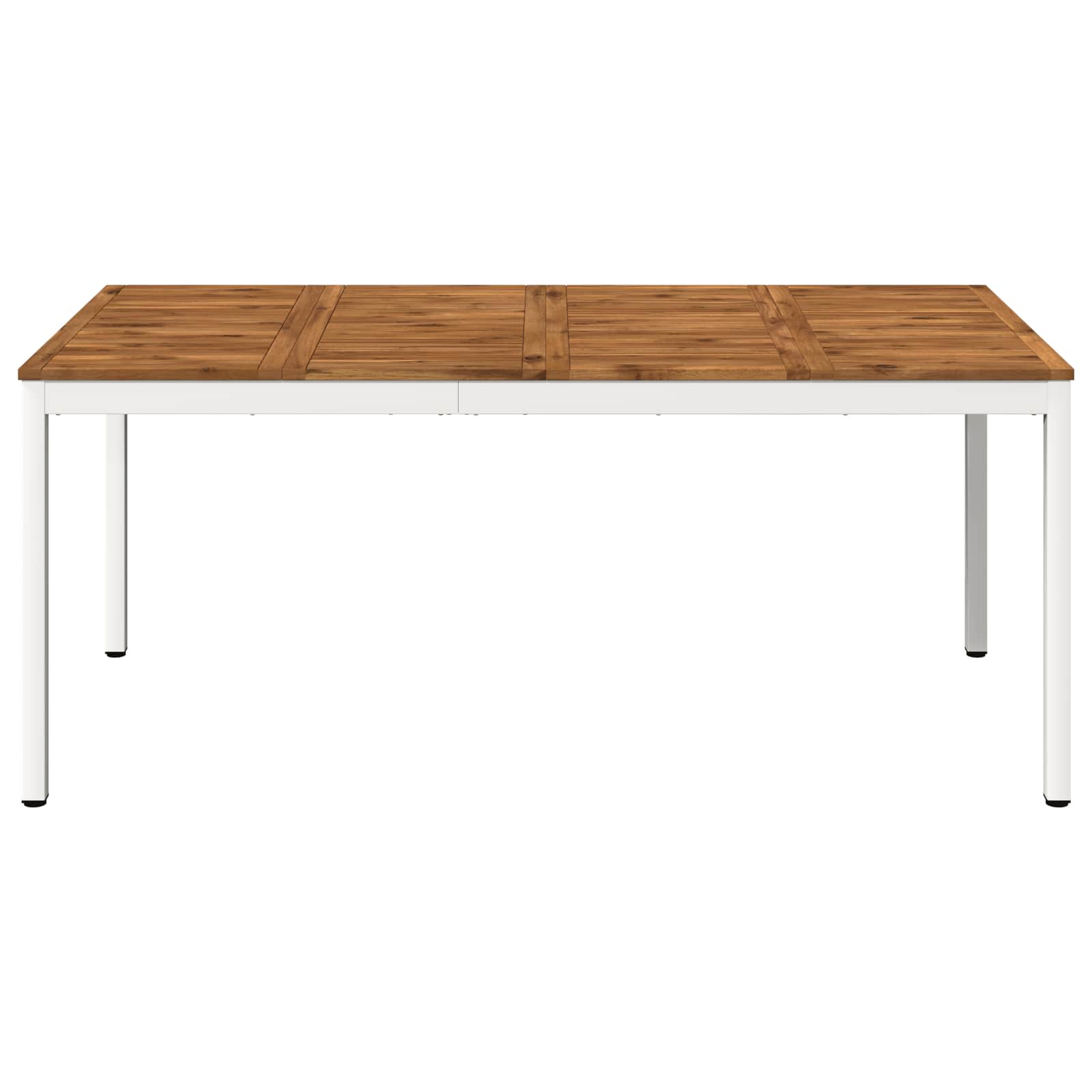 vidaXL Stół do kolacji w ogrodzie Naturalne i białe 147 x 88,5 x 75 cm