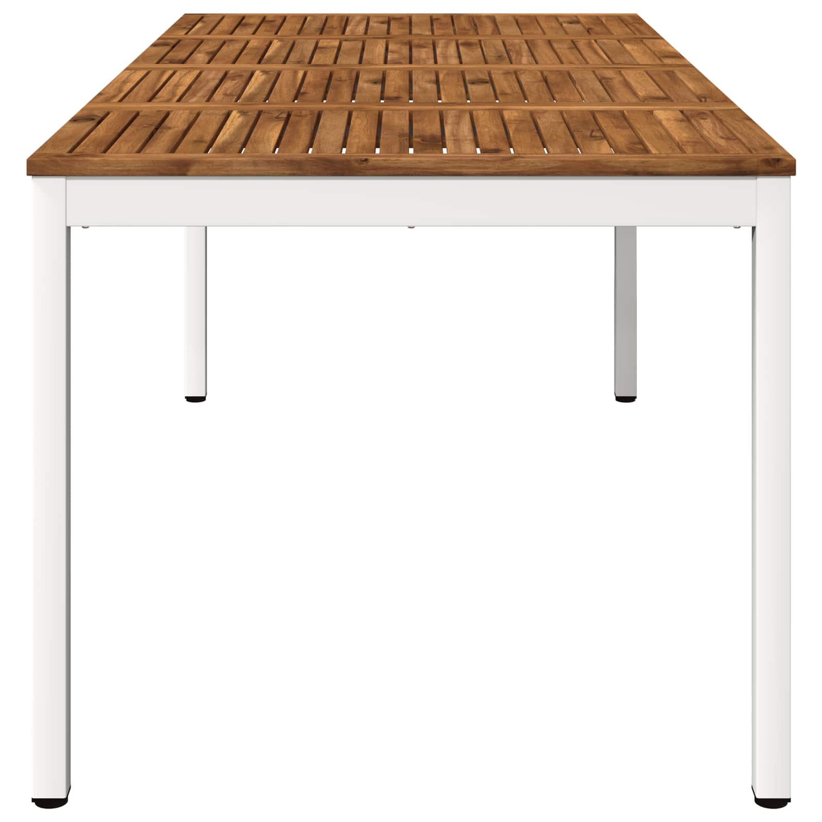 vidaXL Stół do kolacji w ogrodzie Naturalne i białe 180 x 88,5 x 75 cm