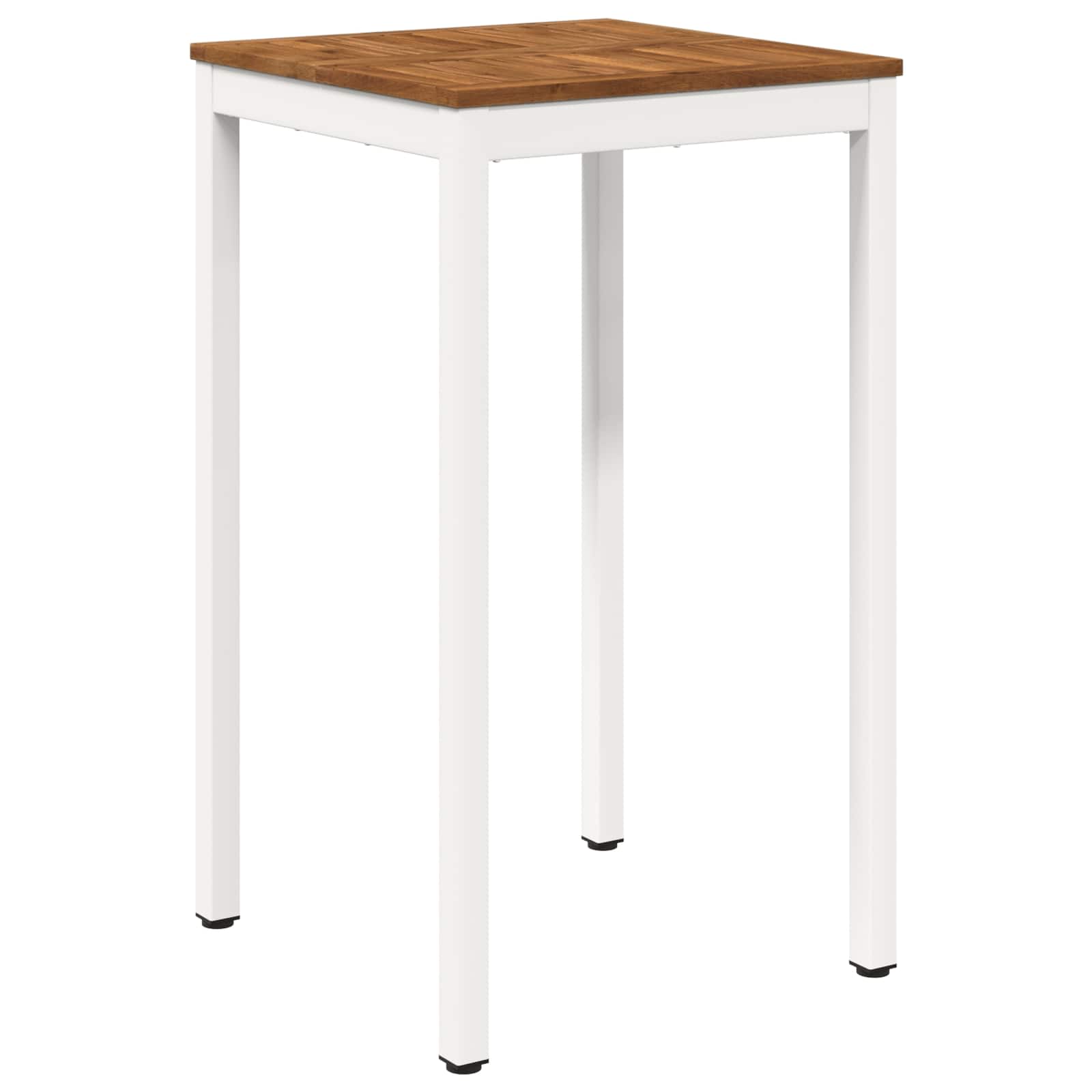 vidaXL Stół barowy ogrodowy Naturalne i białe 60 x 60,5 x 105 cm