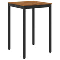 vidaXL Stół barowy ogrodowy Naturalny i czarny 70 x 68,5 x 105 cm