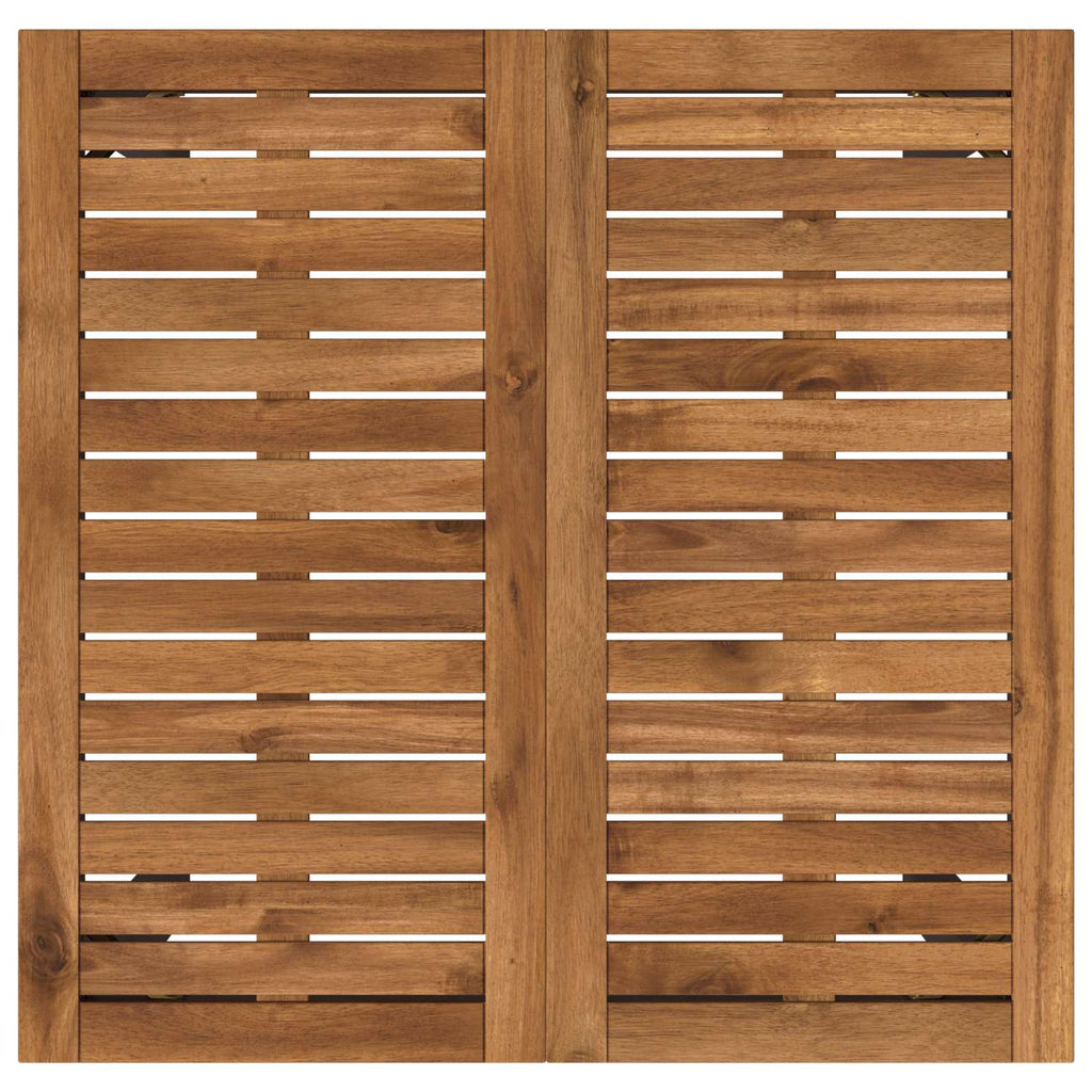 vidaXL Stół barowy ogrodowy Naturalny i czarny 70 x 68,5 x 105 cm