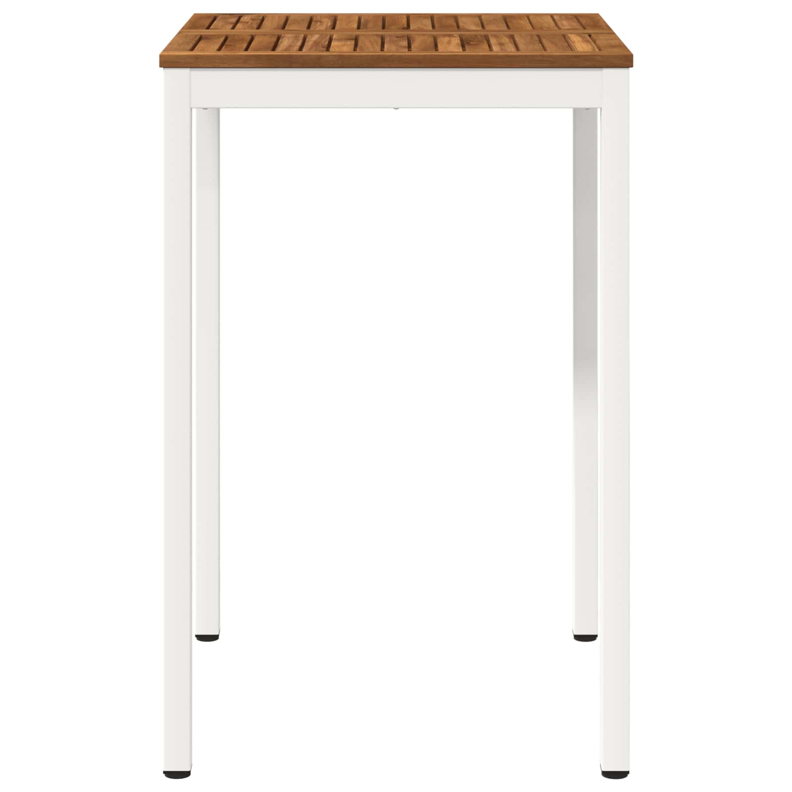 vidaXL Stół barowy ogrodowy Naturalne i białe 70 x 68,5 x 105 cm