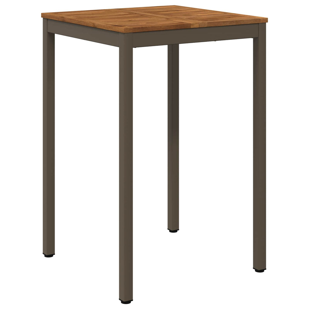 vidaXL Stół barowy ogrodowy Naturalny i kawowy 70 x 68,5 x 105 cm