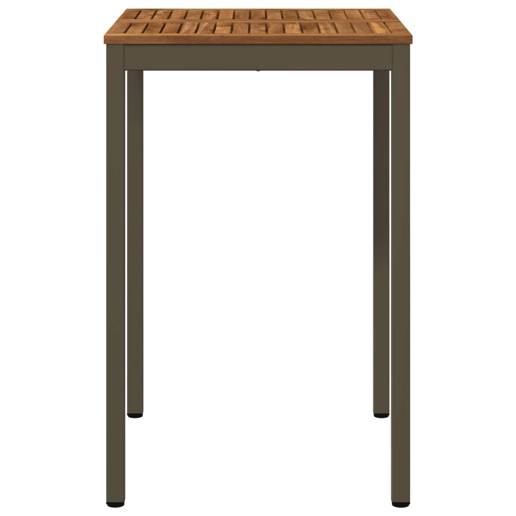 vidaXL Stół barowy ogrodowy Naturalny i kawowy 70 x 68,5 x 105 cm