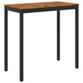 vidaXL Stół barowy ogrodowy Naturalny i czarny 108,5 x 55 x 105 cm