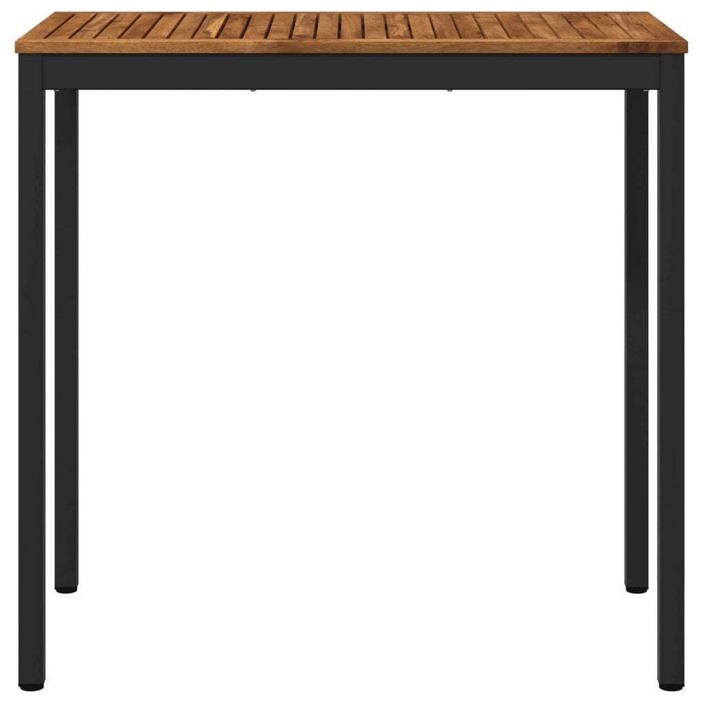 vidaXL Stół barowy ogrodowy Naturalny i czarny 108,5 x 55 x 105 cm