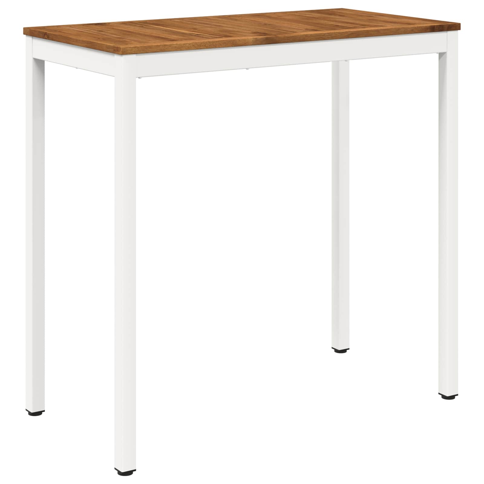 vidaXL Stół barowy ogrodowy Naturalne i białe 108,5 x 55 x 105 cm