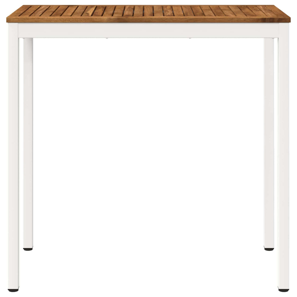 vidaXL Stół barowy ogrodowy Naturalne i białe 108,5 x 55 x 105 cm
