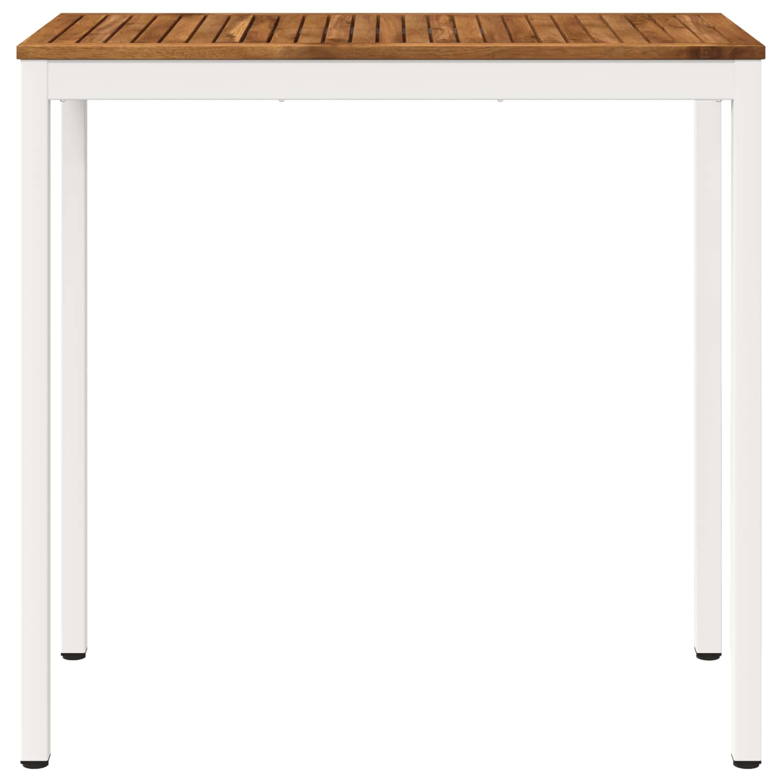 vidaXL Stół barowy ogrodowy Naturalne i białe 108,5 x 55 x 105 cm