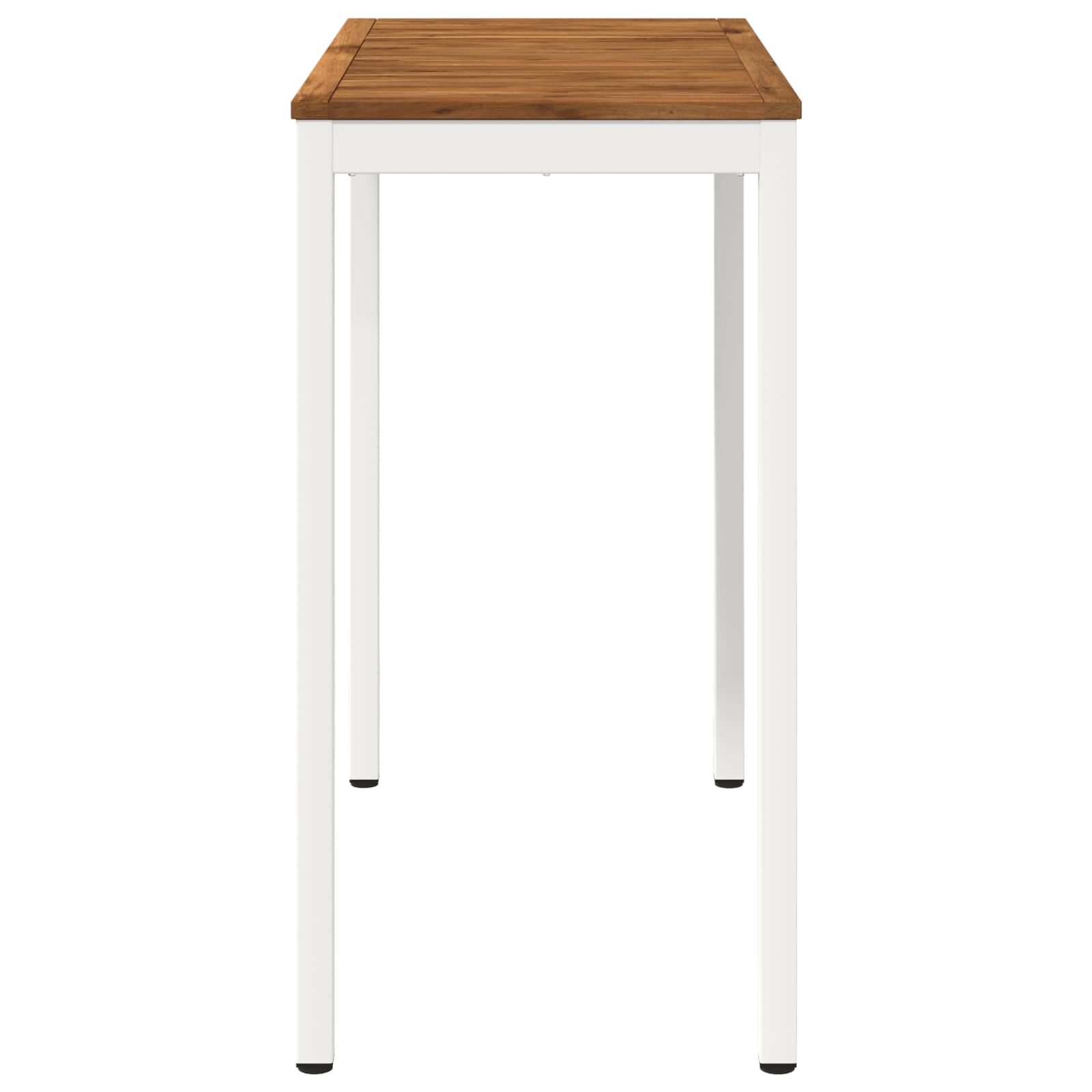 vidaXL Stół barowy ogrodowy Naturalne i białe 108,5 x 55 x 105 cm