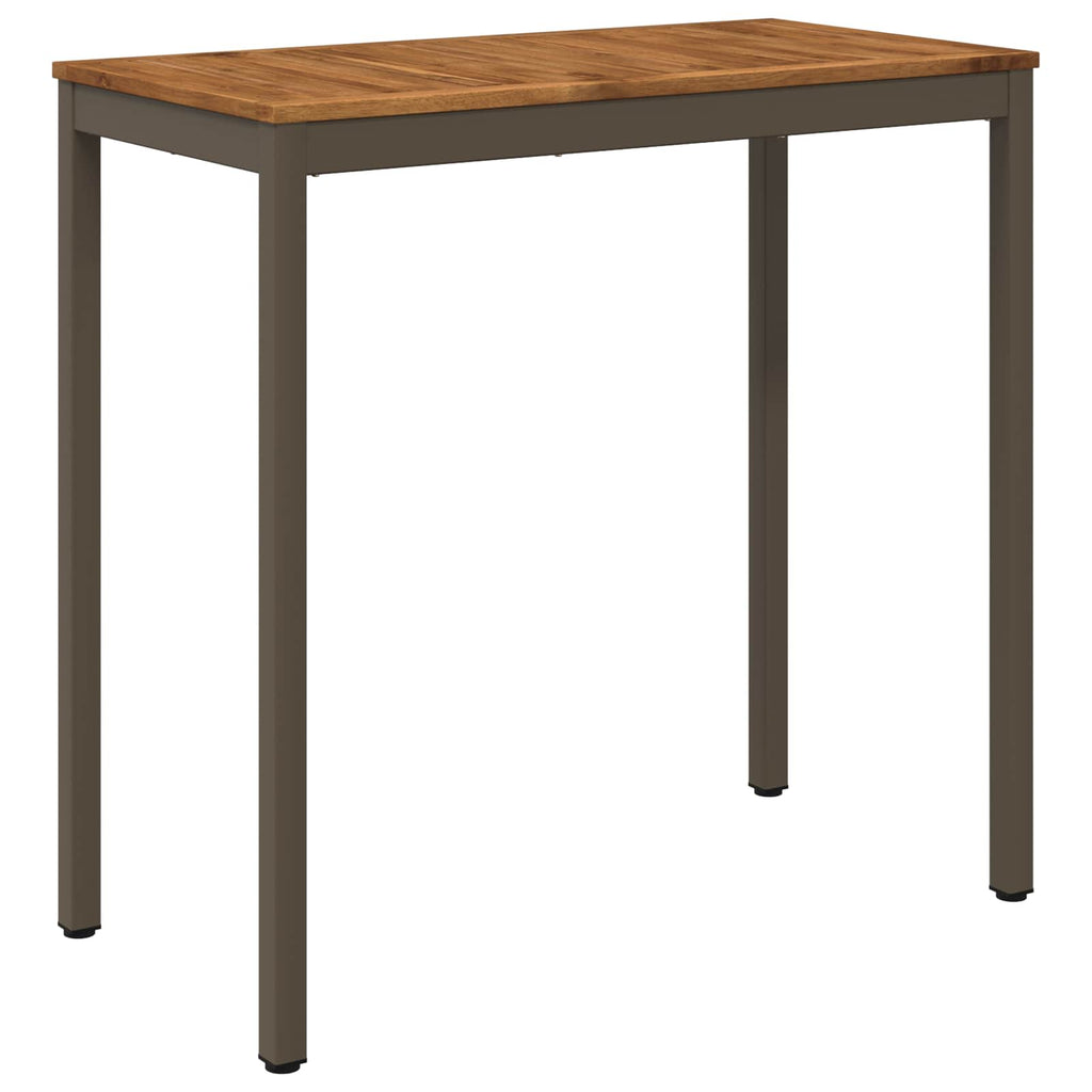vidaXL Stół barowy ogrodowy Naturalny i kawowy 108,5 x 55 x 105 cm