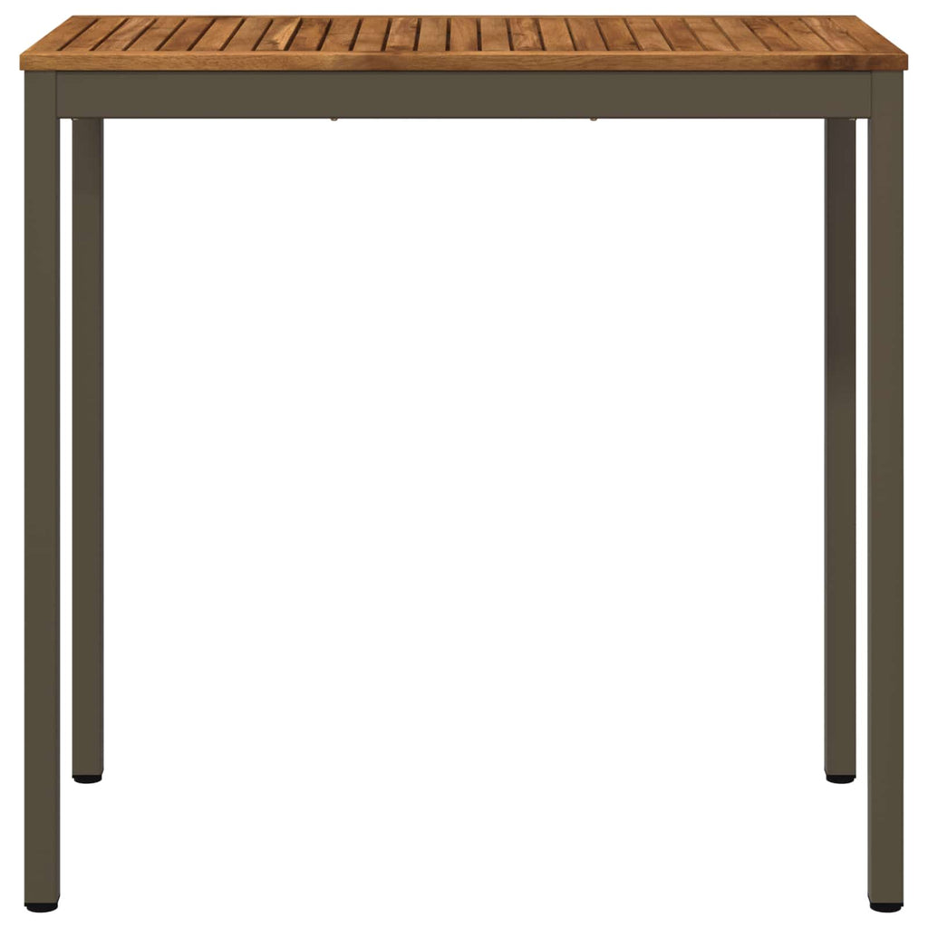 vidaXL Stół barowy ogrodowy Naturalny i kawowy 108,5 x 55 x 105 cm