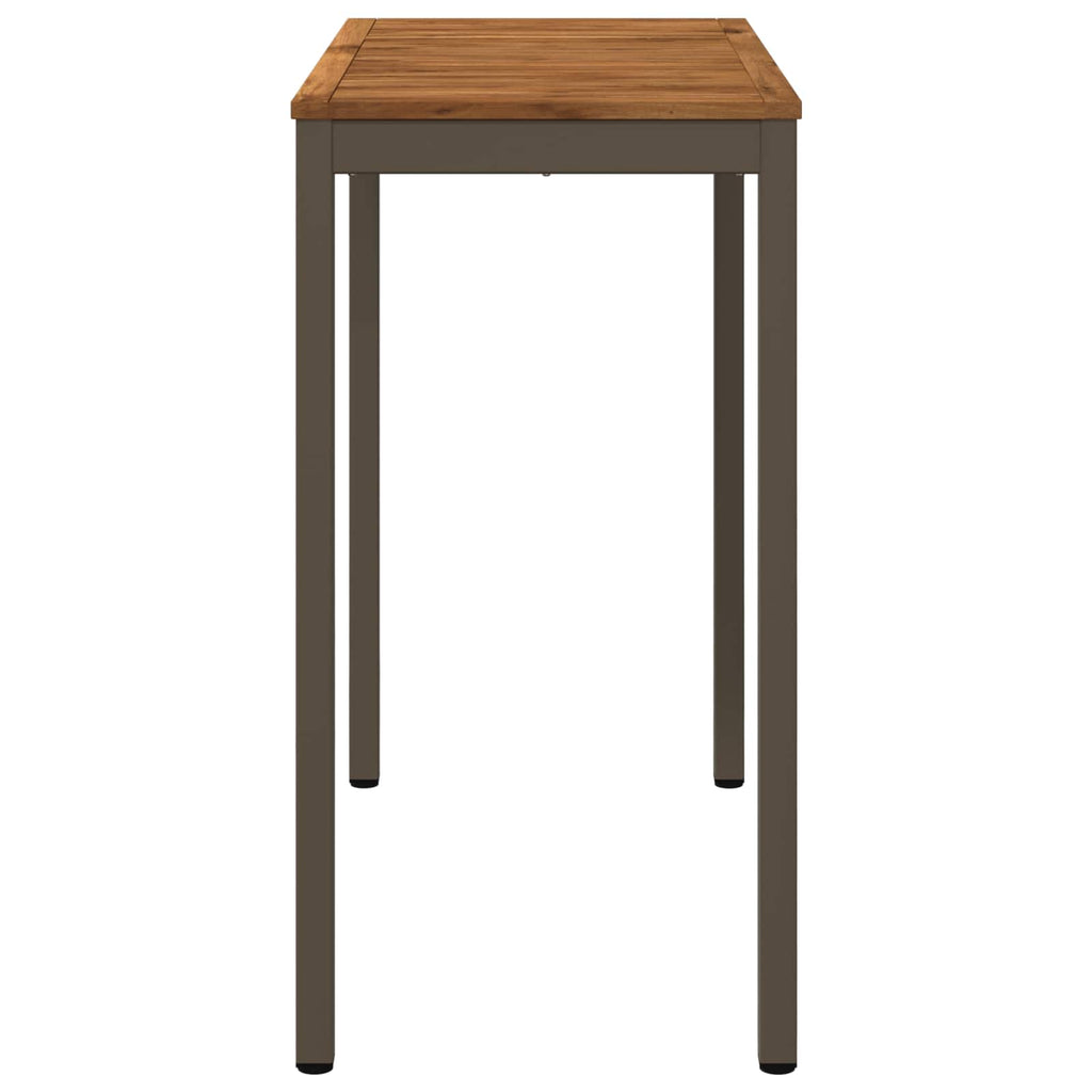 vidaXL Stół barowy ogrodowy Naturalny i kawowy 108,5 x 55 x 105 cm