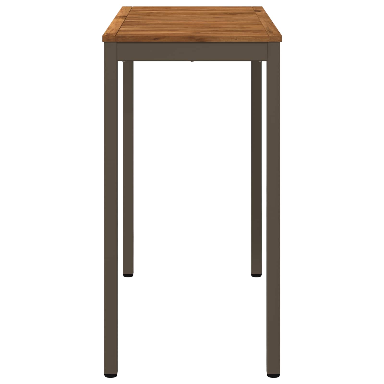 vidaXL Stół barowy ogrodowy Naturalny i kawowy 108,5 x 55 x 105 cm