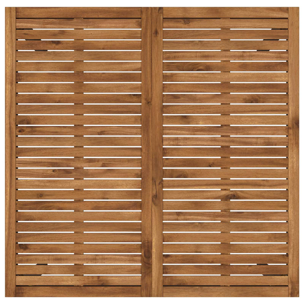 vidaXL Stół barowy ogrodowy Naturalny i czarny 110 x 108,5 x 105 cm