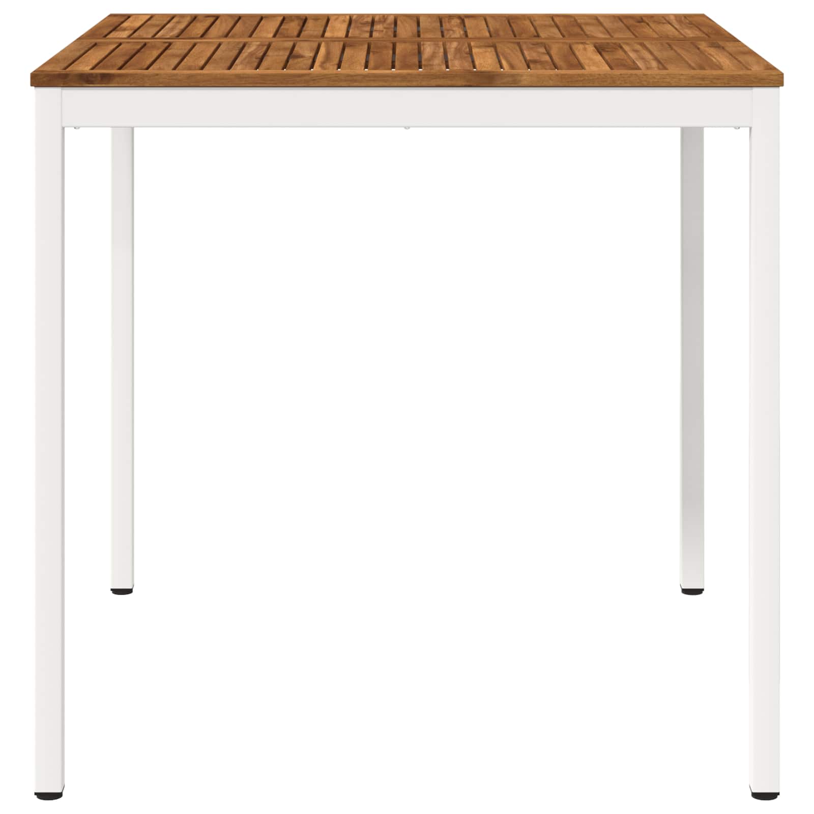 vidaXL Stół barowy ogrodowy Naturalne i białe 110 x 108,5 x 105 cm