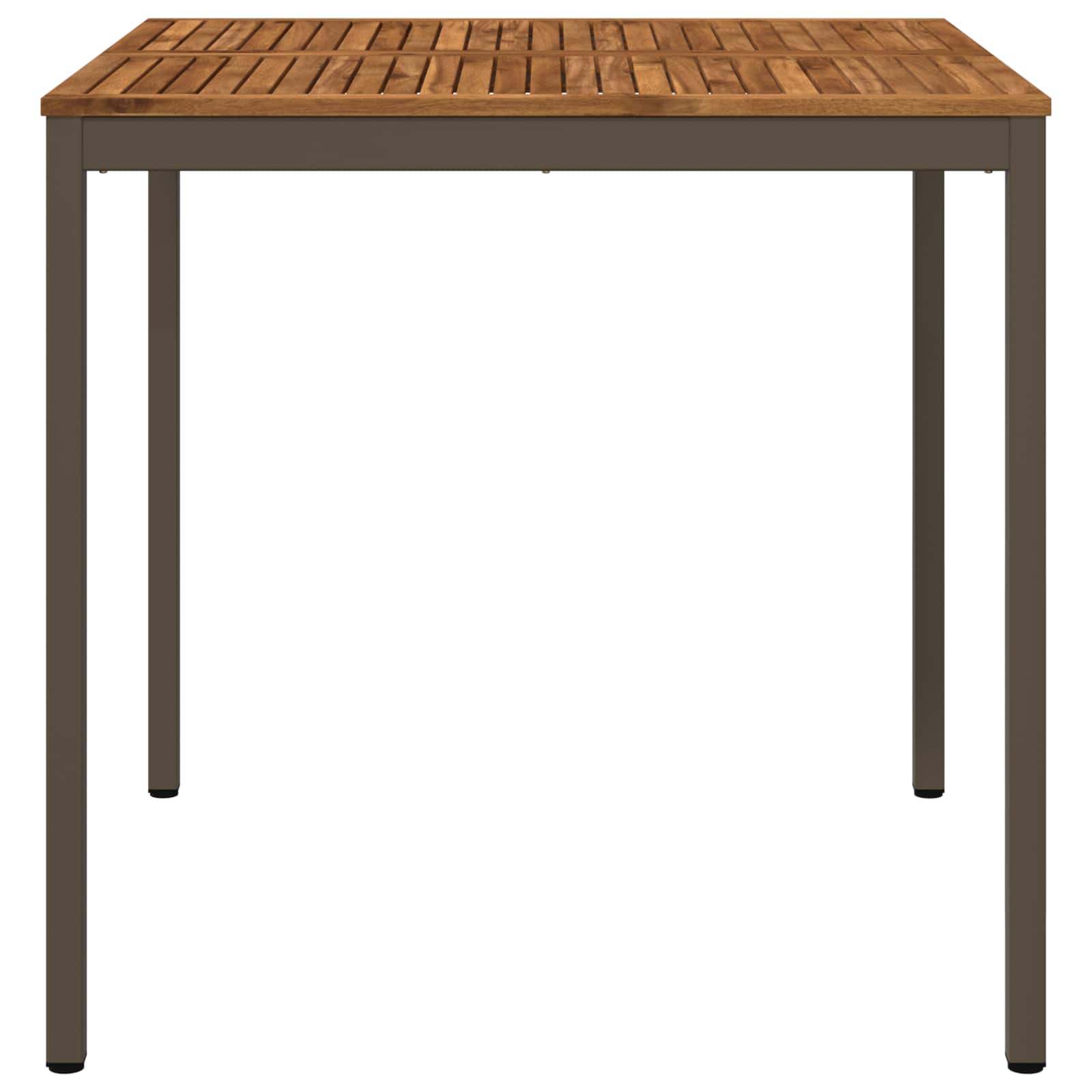 vidaXL Stół barowy ogrodowy Naturalny i kawowy 110 x 108,5 x 105 cm