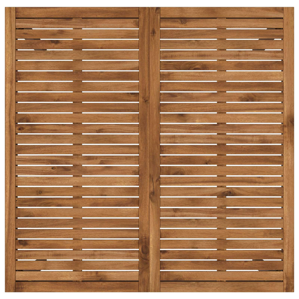 vidaXL Stół barowy ogrodowy Naturalny i kawowy 110 x 108,5 x 105 cm