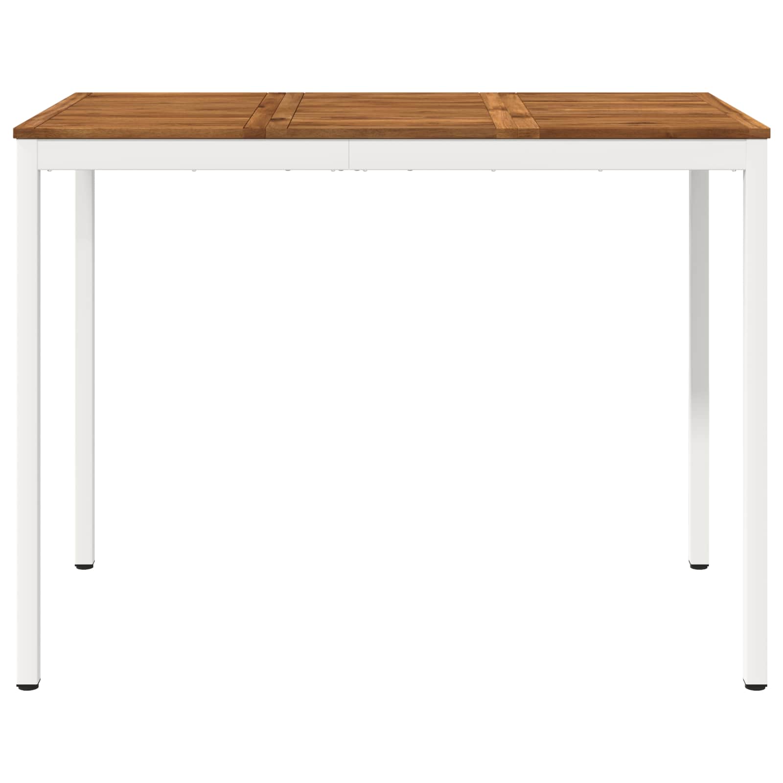vidaXL Stół barowy ogrodowy Naturalne i białe 141 x 80,5 x 105 cm