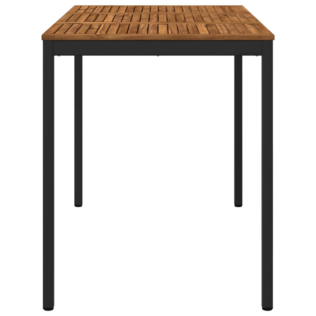 vidaXL Stół barowy ogrodowy Naturalny i czarny 147 x 88,5 x 105 cm