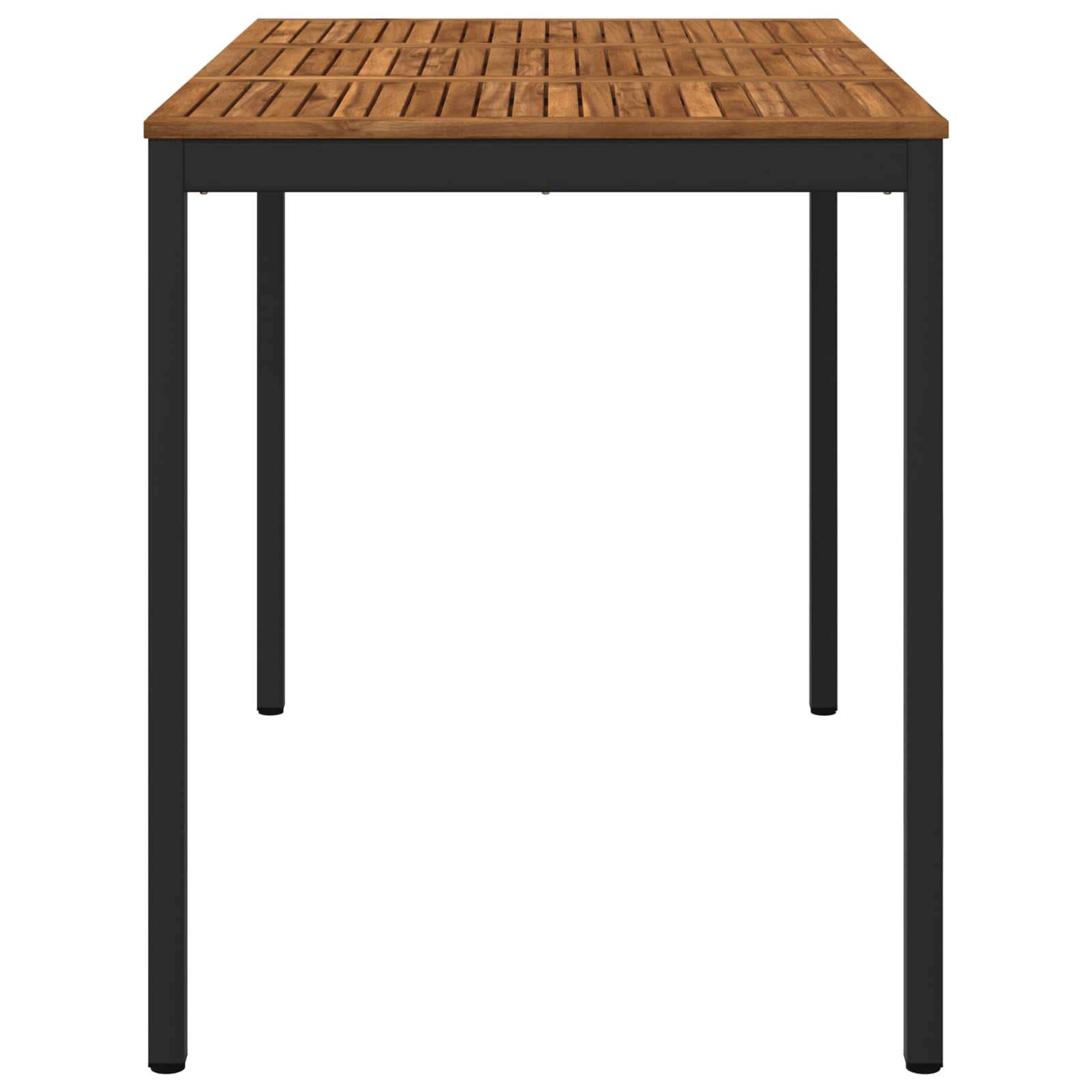 vidaXL Stół barowy ogrodowy Naturalny i czarny 147 x 88,5 x 105 cm