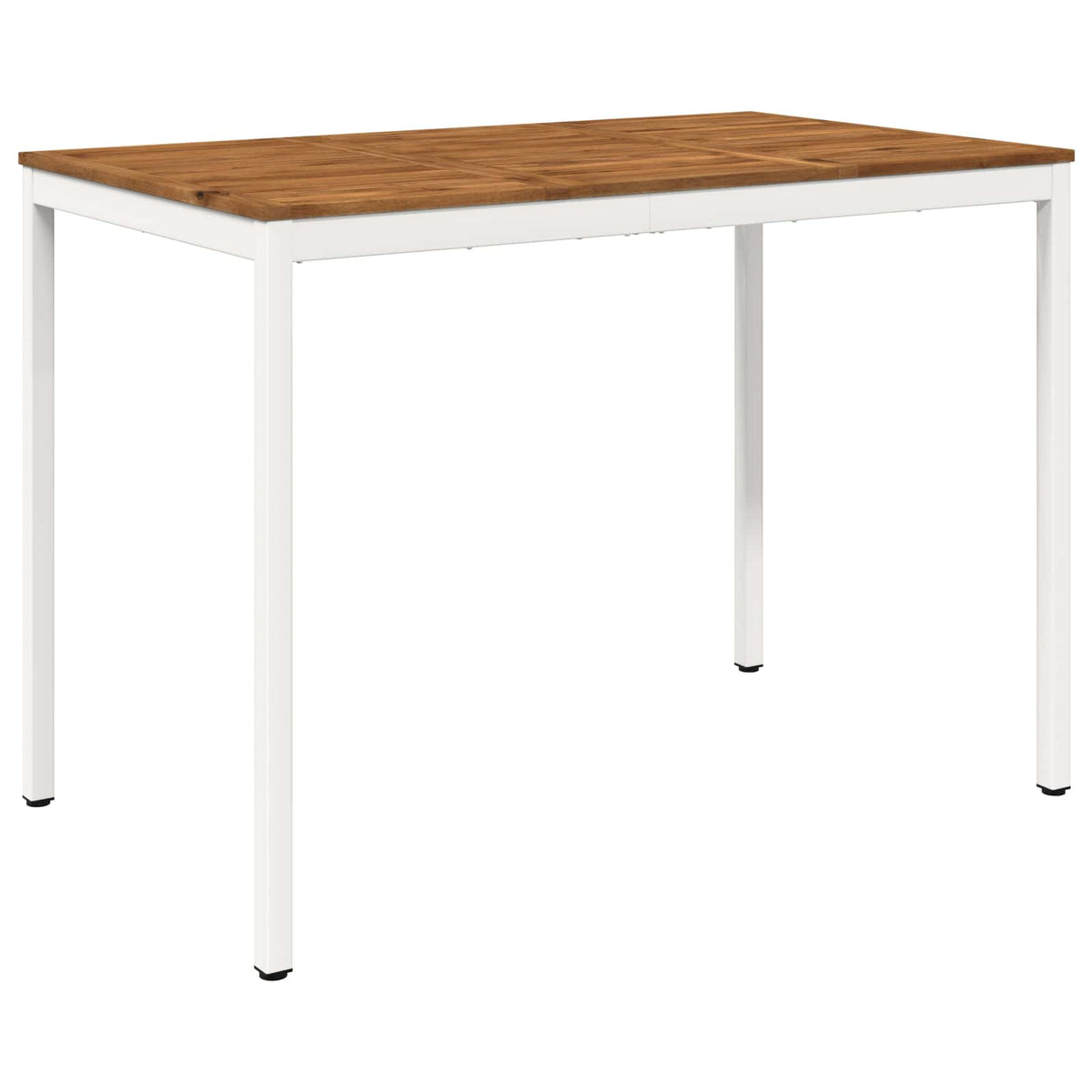 vidaXL Stół barowy ogrodowy Naturalne i białe 147 x 88,5 x 105 cm