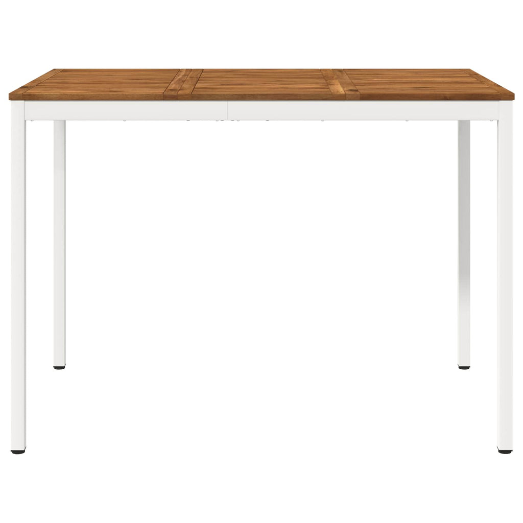 vidaXL Stół barowy ogrodowy Naturalne i białe 147 x 88,5 x 105 cm