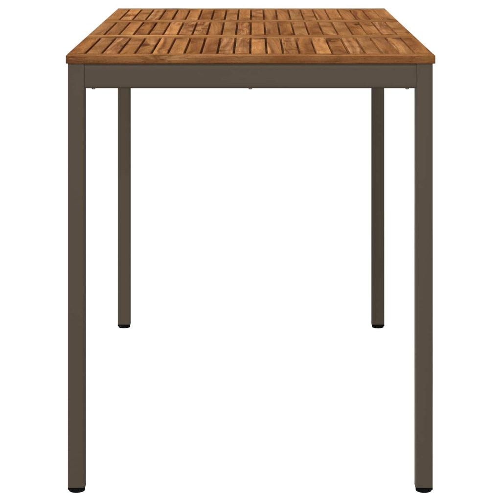vidaXL Stół barowy ogrodowy Naturalny i kawowy 147 x 88,5 x 105 cm