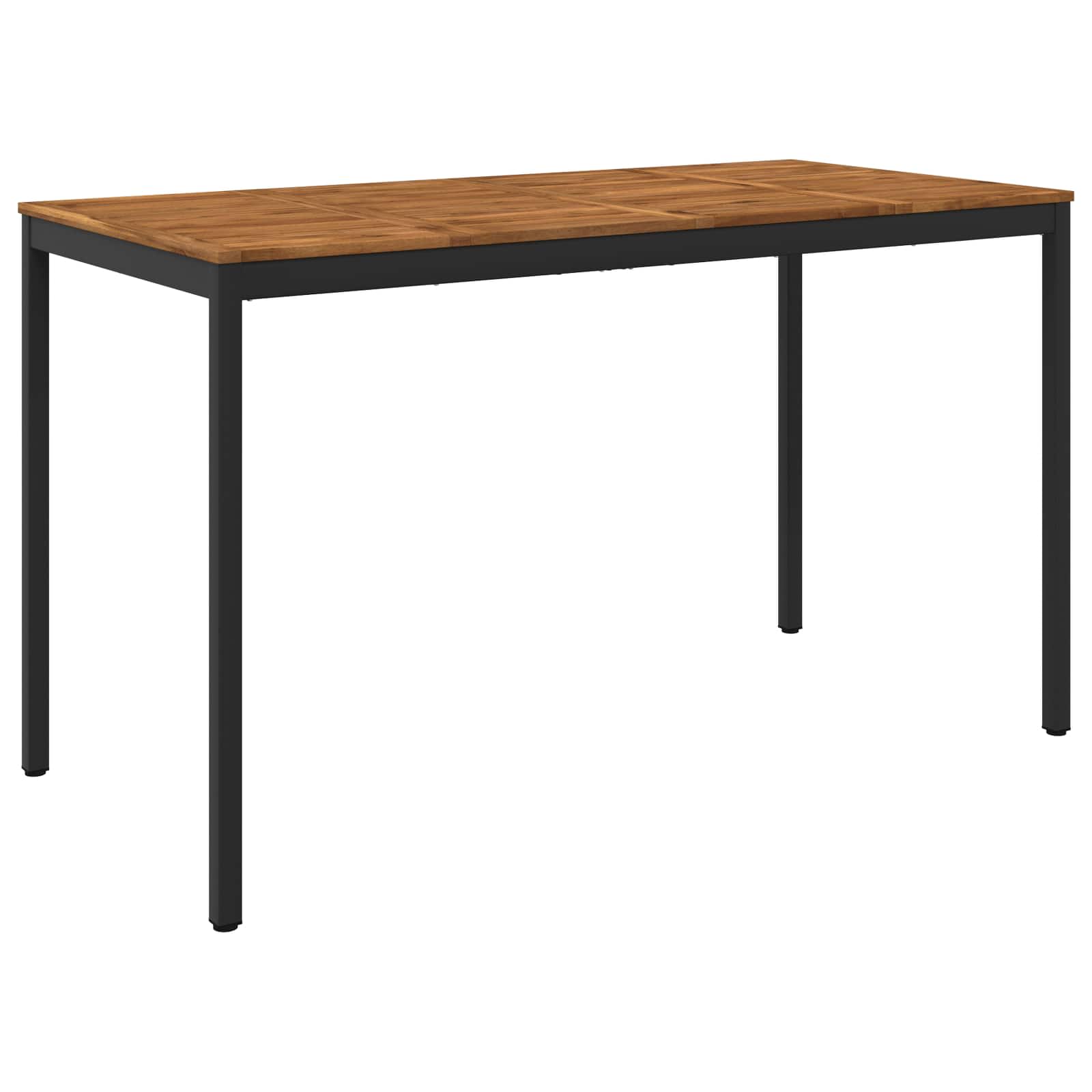 vidaXL Stół barowy ogrodowy Naturalny i czarny 180 x 88,5 x 105 cm