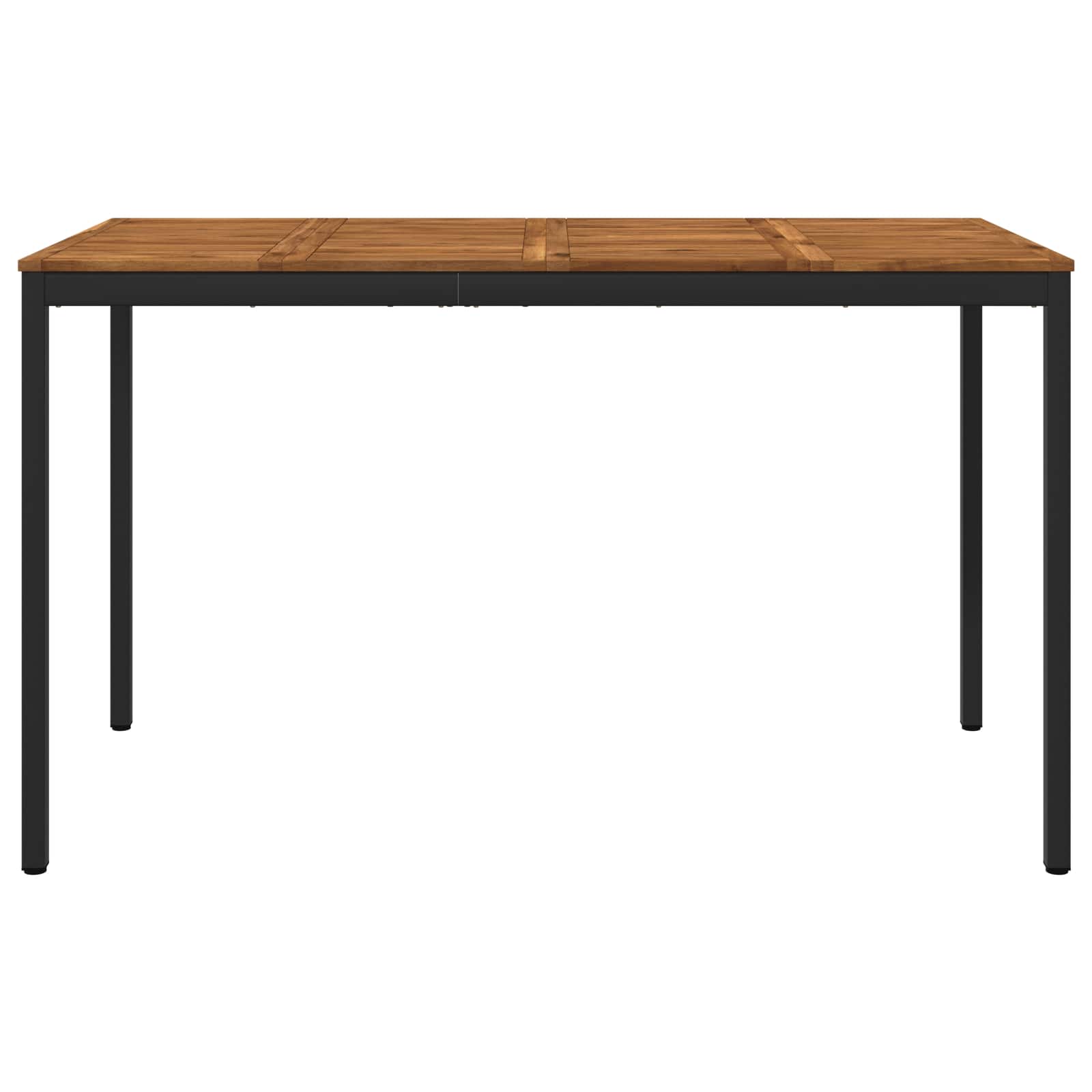 vidaXL Stół barowy ogrodowy Naturalny i czarny 180 x 88,5 x 105 cm