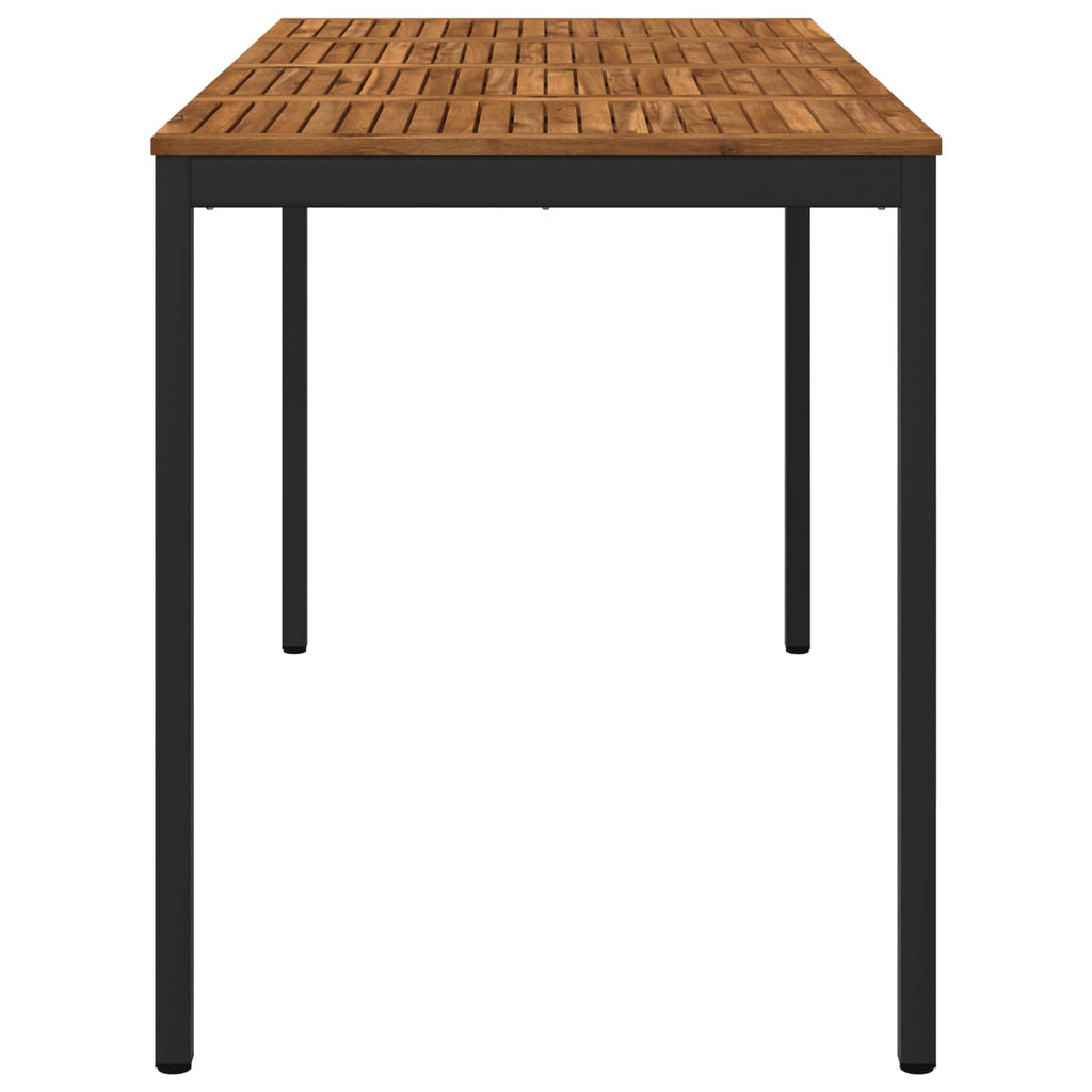 vidaXL Stół barowy ogrodowy Naturalny i czarny 180 x 88,5 x 105 cm