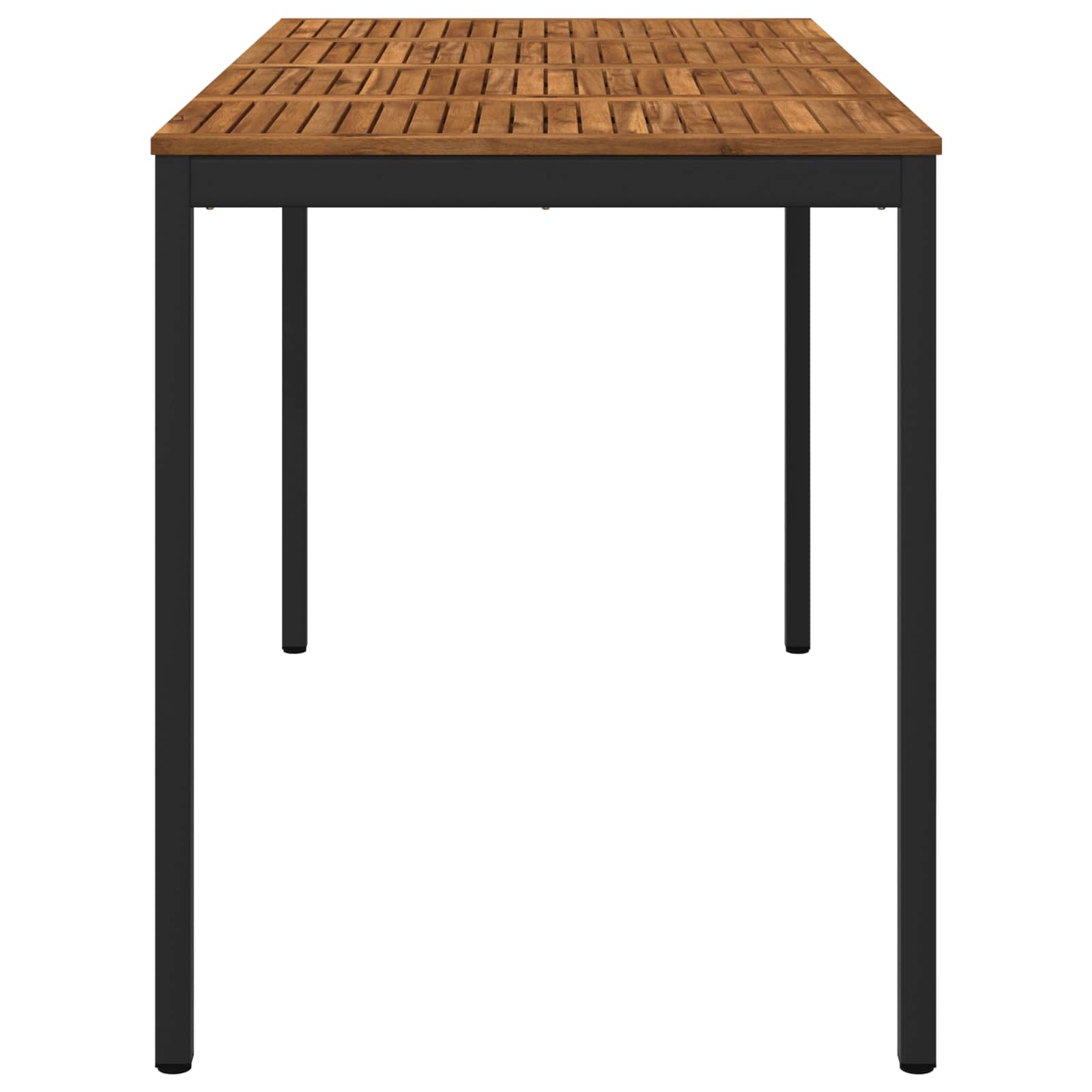 vidaXL Stół barowy ogrodowy Naturalny i czarny 180 x 88,5 x 105 cm