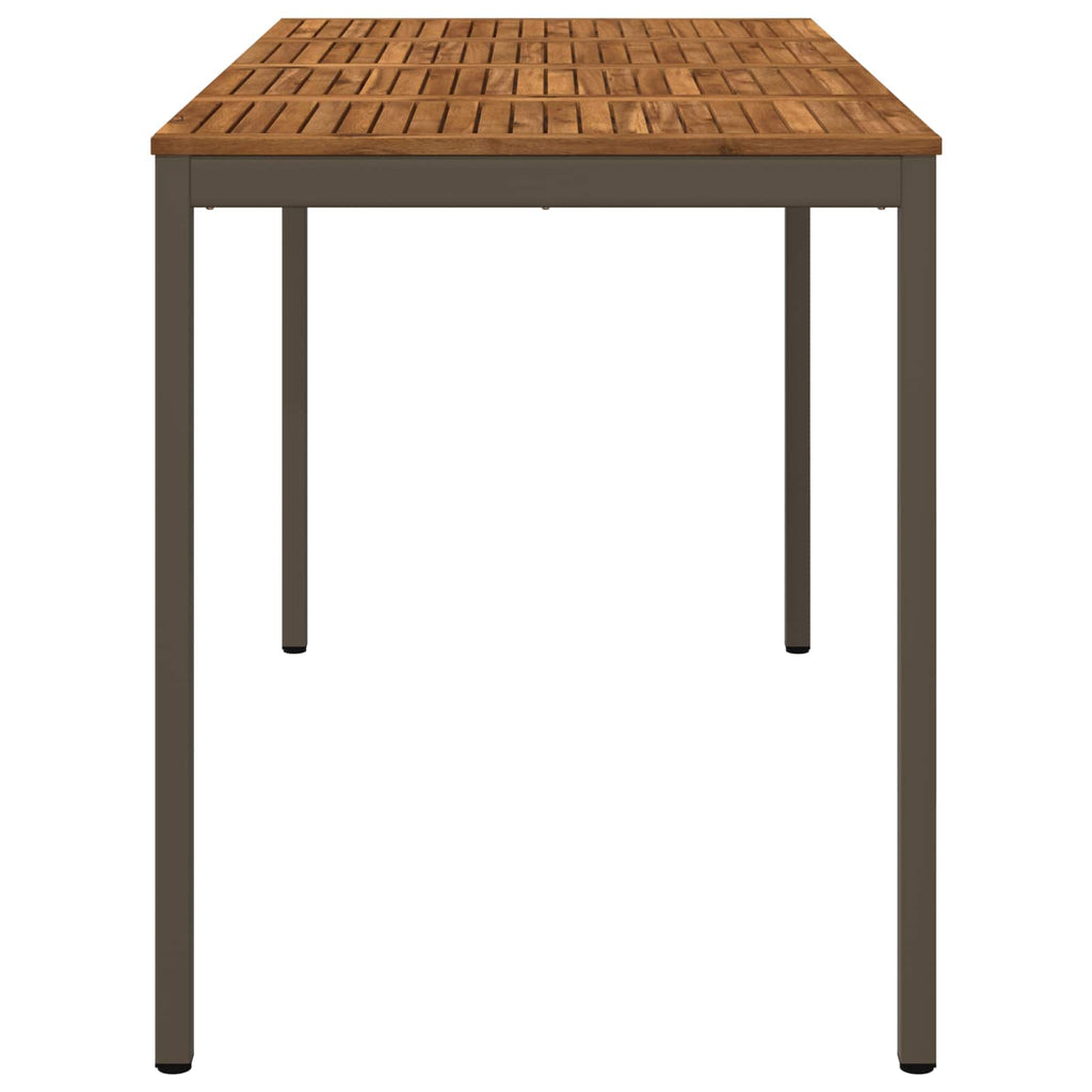 vidaXL Stół barowy ogrodowy Naturalny i kawowy 180 x 88,5 x 105 cm
