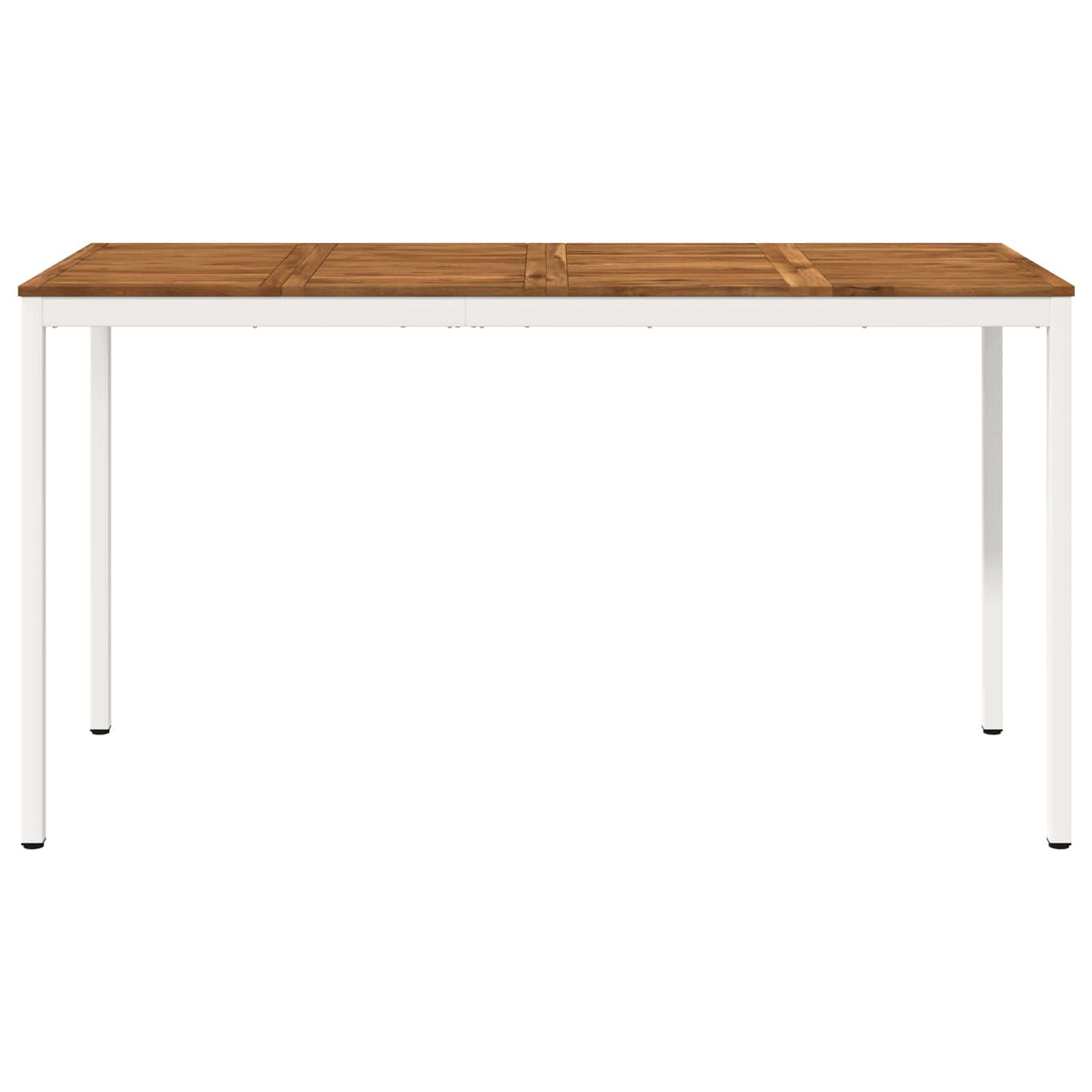 vidaXL Stół barowy ogrodowy Naturalne i białe 196 x 80,5 x 105 cm