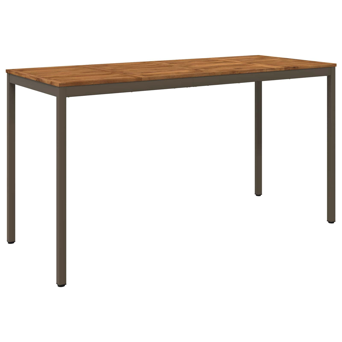 vidaXL Stół barowy ogrodowy Naturalny i kawowy 196 x 80,5 x 105 cm