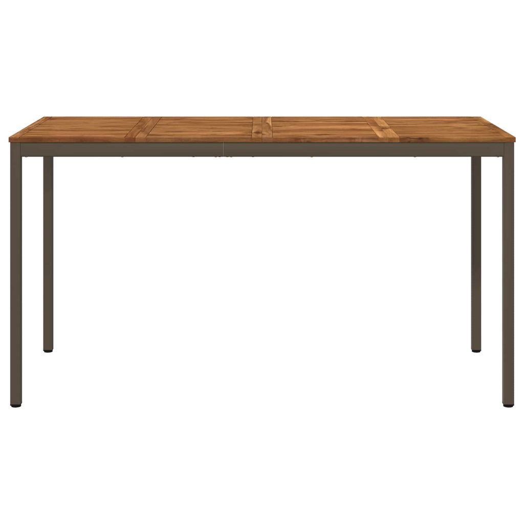 vidaXL Stół barowy ogrodowy Naturalny i kawowy 196 x 80,5 x 105 cm