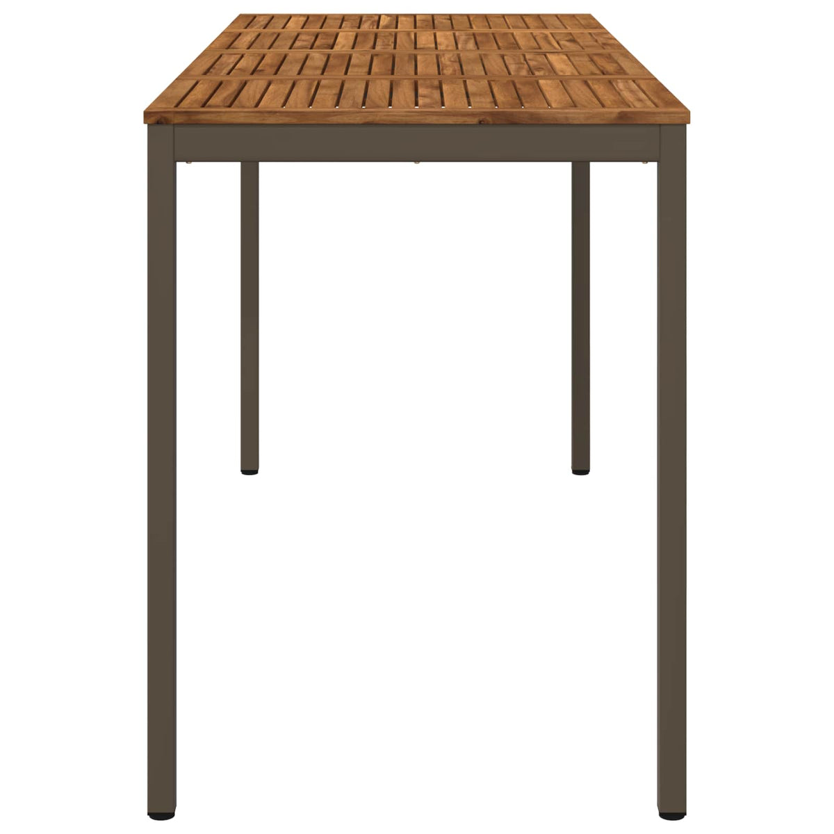 vidaXL Stół barowy ogrodowy Naturalny i kawowy 196 x 80,5 x 105 cm
