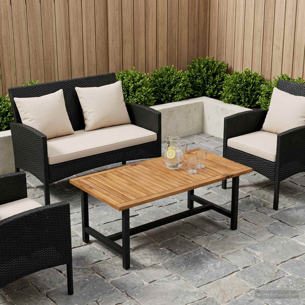vidaXL Blat stołu 108,5 x 55 x 2 cm Prostokątny Lite Drewno Akacji