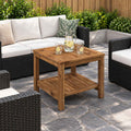 vidaXL Stolik kawowy naturalny 48,5 x 49 x 45 cm Lite Drewno Akacji