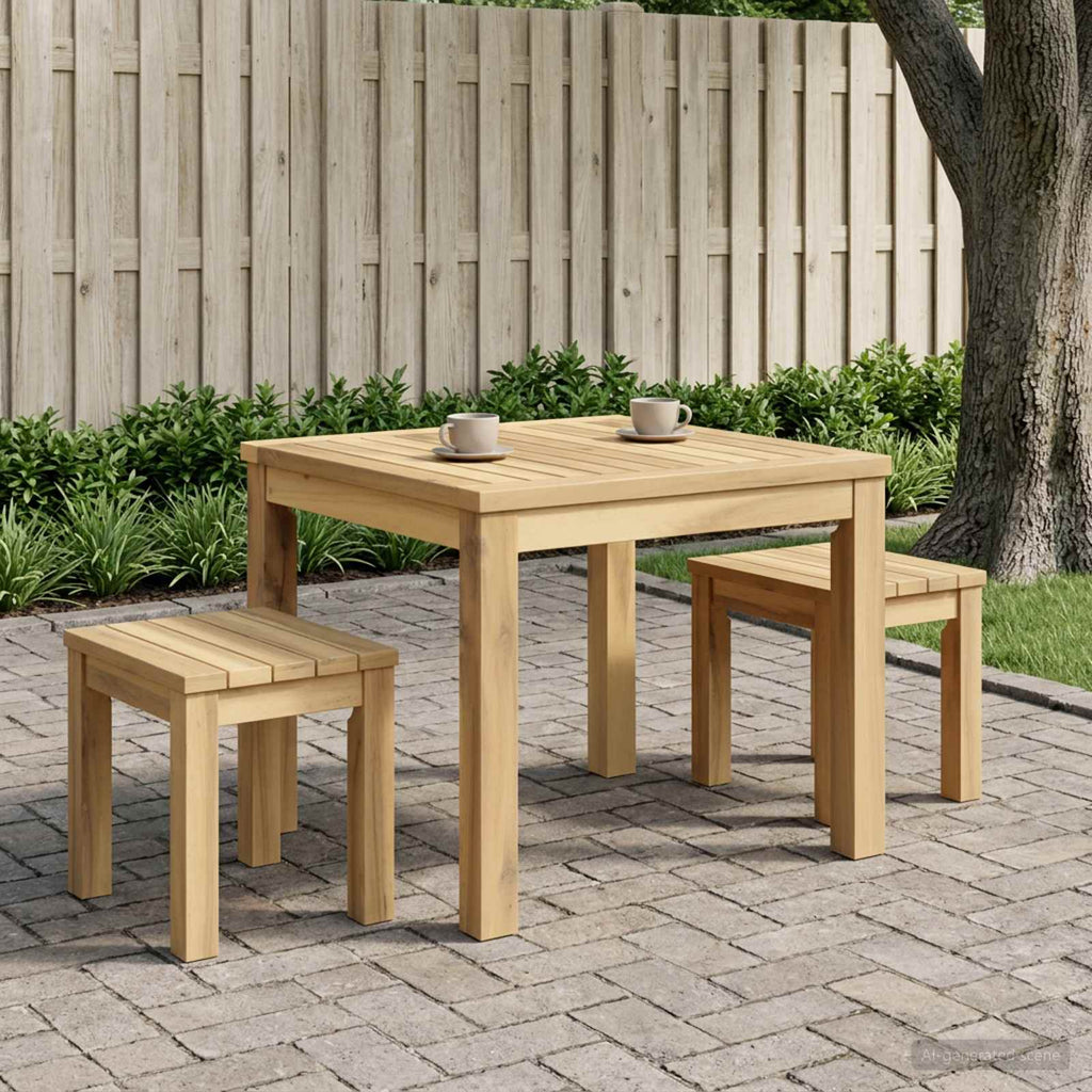 vidaXL Stolik kawowy Biały 50 x 48,5 x 36 cm Lite Drewno Akacji
