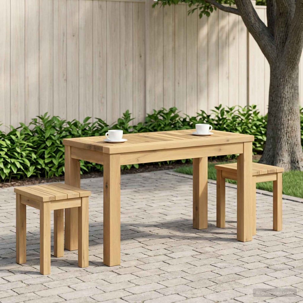 vidaXL Stolik kawowy Biały 60,5 x 30 x 36 cm Lite Drewno Akacji